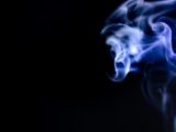 white smoke in black background