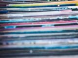 tilt shift lens photography of books