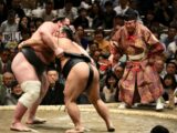 two men in sumo wrestling